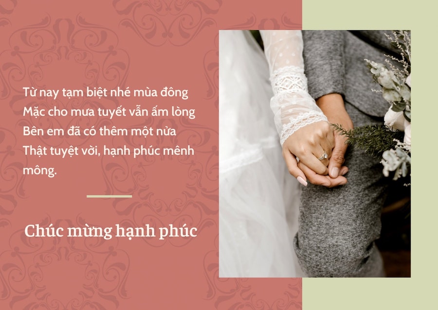 những tấm thiệp xinh xắn kèm lời chúc ý nghĩa tới bạn thân của mình trong ngày cưới