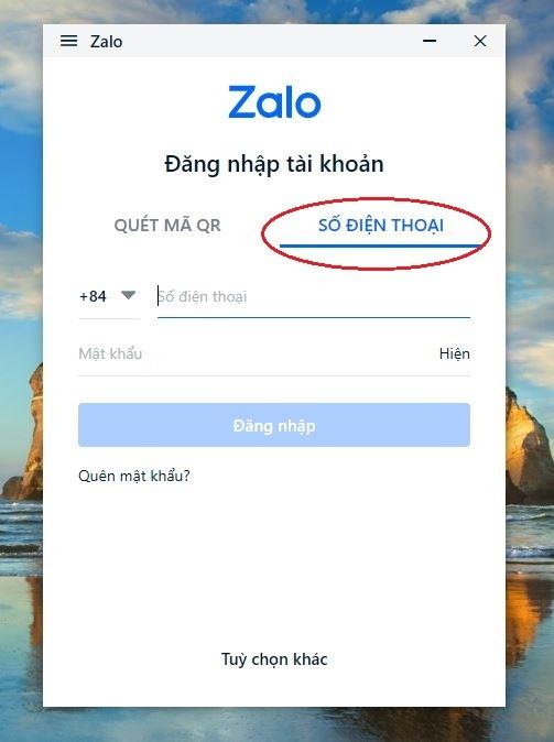 02 cách đăng nhập Zalo trên máy tính