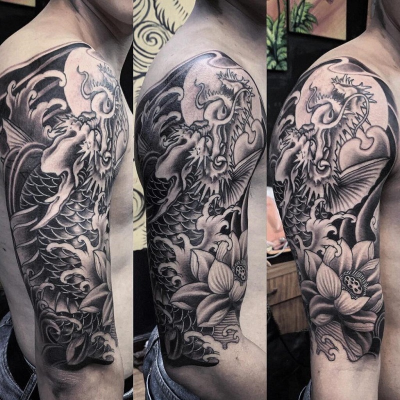 hình xăm hoa ở cánh tay cho nữ  Tattoo Gà