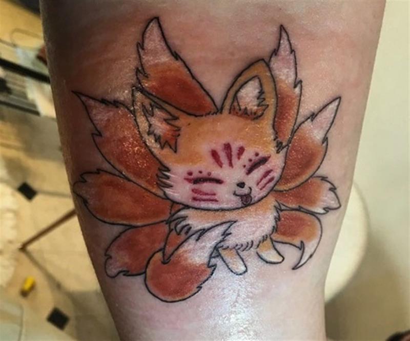 Xăm hình hồ ly với nụ cười