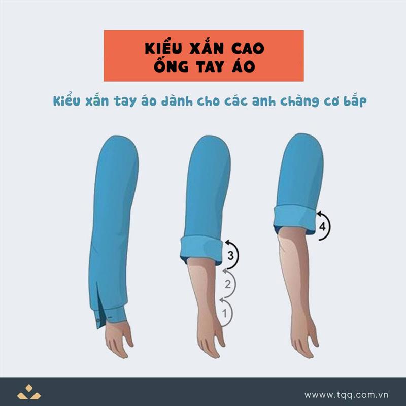 Cách xắn tay áo sơ mi nam kiểu cao