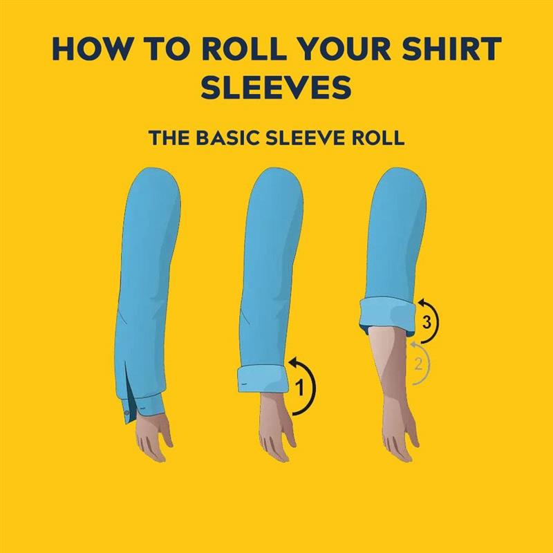 Cách xắn tay áo sơ mi nam kiểu cơ bản