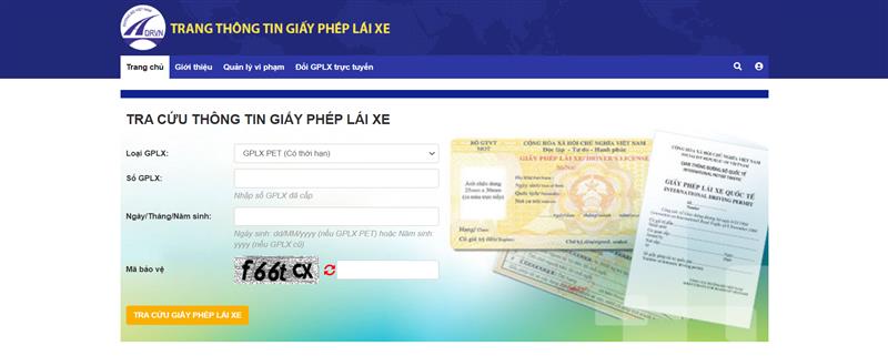 Cách tra cứu giấy phép lái xe thật giả trên gplx.gov.vn
