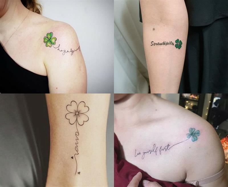 Hình xăm cỏ bốn lá đẹp nhất cho  Đỗ Nhân Tattoo Studio  Facebook