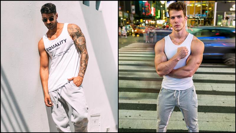 Mix áo tank top với quần chạy bộ 