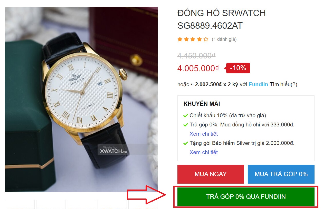 Chọn mẫu đồng hồ muốn mua