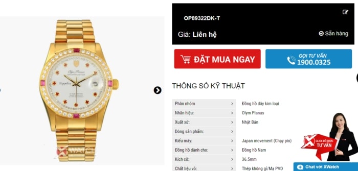 giá đồng hồ nam op olympianus sportmaster OP89322DK-T
