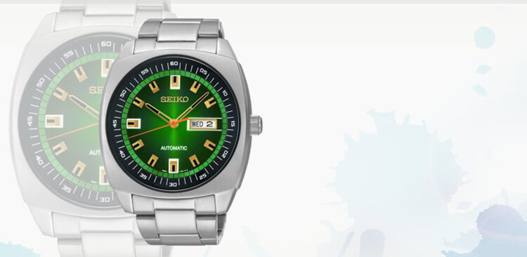 Đồng hồ Seiko SNKM97K1 dong ho seiko mat xanh ngoc