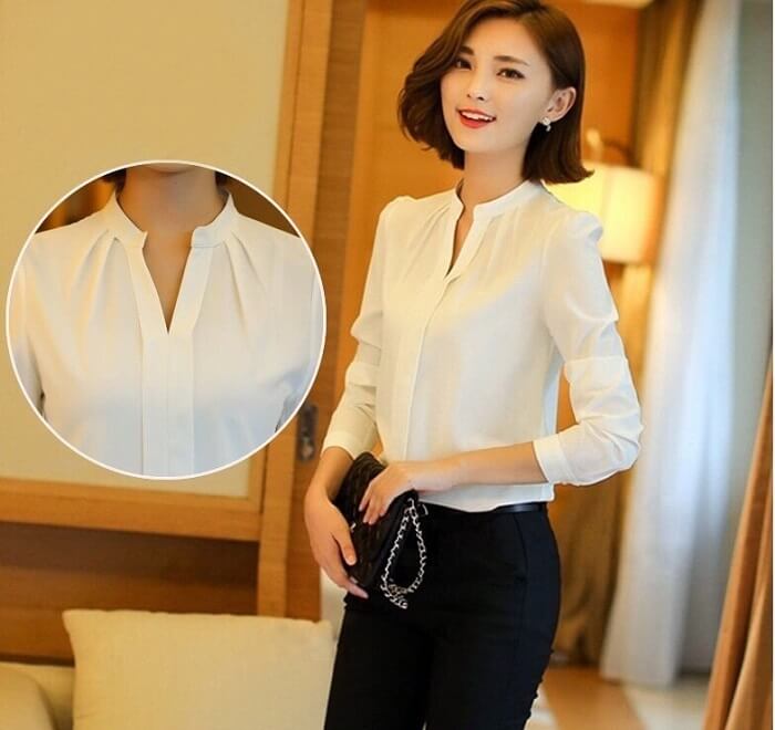 ao so mi trang co tau cong so ao so mi trang co tau cong so